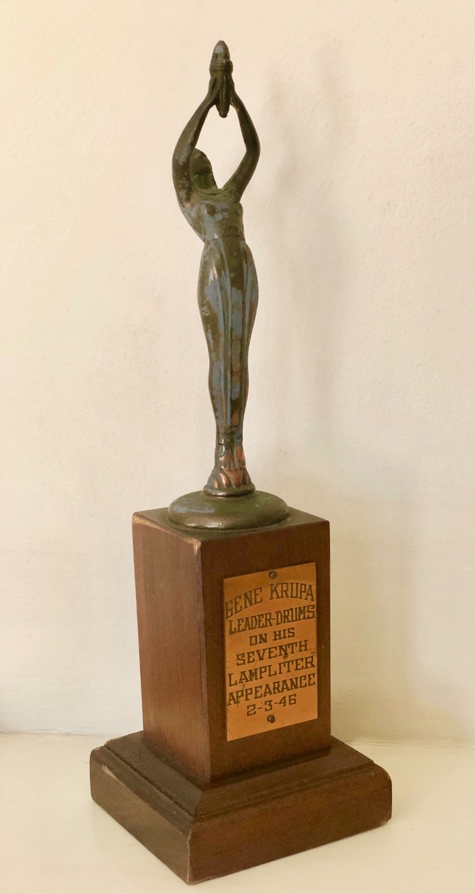 Gene Krupa's 1946 Lampliter Trophy